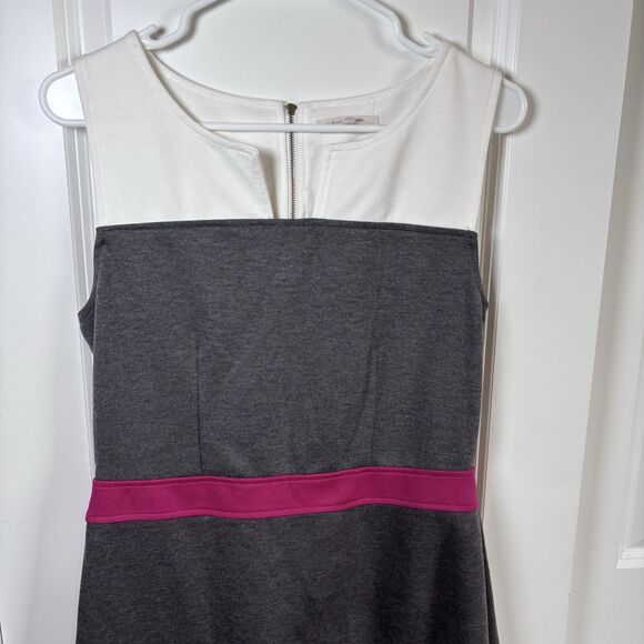41 Hawthorn Sloane Colorblock Ponte Sheath Gray,White and Pink Dress Size M - Picture 2 of 10